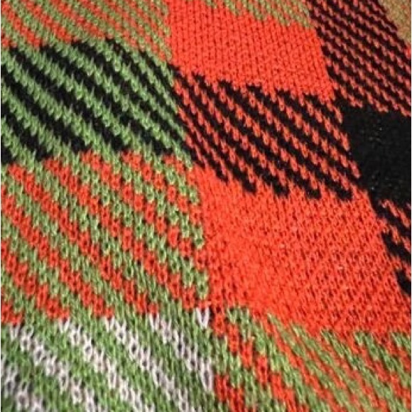 Cute Orange and Green Plaid Vest - Picture 3 of 6